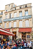 France, Herault, Montpellier, historic center, pedestrian alley, Sainte Come square