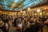 France, Paris, traditional restaurant Le Bouillon Chartier, 59 Boulevard du Montparnasse, the main hall and its 1900 decor