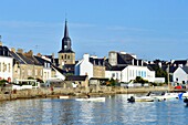 Frankreich, Morbihan, Golf von Morbihan, Regionaler Naturpark des Golfs von Morbihan, Locmariaquer, Hafen von Locmariaquer