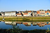 France, Somme, Baie de Somme, Saint Valery sur Somme, mouth of the Somme Bay, docks