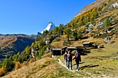 Switzerland, canton of Valais, Zermatt, Zermatt station at the foot of the Matterhorn (4478m)