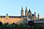France, Calvados, Caen, the city hall in the Abbaye aux Hommes (Men Abbey) and Saint Etienne abbey church