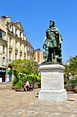 France, Calvados, Caen, Place Saint-Sauveur, Louis XIV statue of Louis Petitot