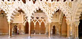 Spain, Aragon Region, Zaragoza Province, Zaragoza, the Palacio de la Aljaferia, the Aragon Parliament, listed as World Heritage by UNESCO