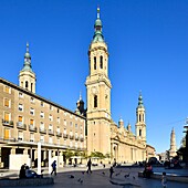 Spain, Aragon Region, Zaragoza Province, Zaragoza, Plaza del Pilar, Basilica del Pilar (Our Lady of Pilar)