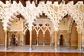 Spain, Aragon Region, Zaragoza Province, Zaragoza, the Palacio de la Aljaferia, the Aragon Parliament, listed as World Heritage by UNESCO