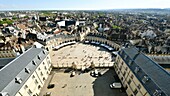 France, Cote d'Or, Dijon, area listed as World Heritage by UNESCO, Place de la Libération (Liberation Square) viewed from the tower Philippe le Bon (Philip the Good) of the Palace of the Dukes of Burgundy