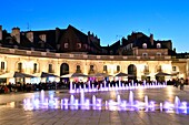 France, Cote d'Or, Dijon, area listed as World Heritage by UNESCO, fountains on the place de la Libération (Liberation Square)