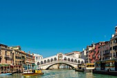 Italy, Veneto, Venice listed as World Heritage by UNESCO, the Rialto Bridge built in 1172
