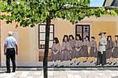 Montenegro, Cetinje, alte Hauptstadt des Landes, das alte Mädcheninstitut in der Hauptstraße Pedestiran