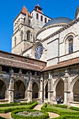 France, Lot, Quercy, Cahors, cloister of Saint Etienne Cathedral, listed as World Heritage by UNESCO, Lot valley