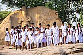 Sri Lanka, Nördliche Zentralprovinz, archäologische Stätte von Polonnaruwa, UNESCO-Weltkulturerbe, Statue von König Parakrama Bahu