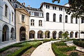 Frankreich, Rhone, Lyon, la Presqu'île, historisches Zentrum, das zum UNESCO-Welterbe gehört, Grand Hotel-Dieu, Kreuzgang