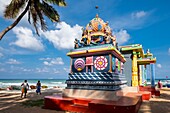 Sri Lanka, Eastern province, Trincomalee (or Trinquemalay), Hindu temple on Uppuveli beach