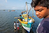 Sri Lanka, Northern province, Jaffna, fishing harbour