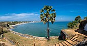 Sri Lanka, Eastern province, Trincomalee (or Trinquemalay), panoramic view over the bay from Swami Rock promontory
