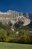 France, Isere, Trieves, the village of Treminis and the head of the Aupet (2627m)