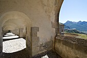 France, Hautes Alpes, Briancon, the covered upper galleries of the Fort de la Salette