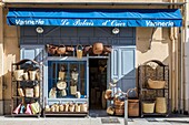 France, Alpes Maritimes, Nice, listed as World Heritage by UNESCO, Old Nice district, basketry shop