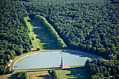 France, Indre et Loire, Loire valley listed as World Heritage by UNESCO, Amboise, pagode de Chanteloup (aerial view)