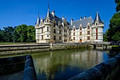 Frankreich, Indre et Loire, Loire-Tal, von der UNESCO zum Weltkulturerbe erklärt, Schloss von Azay le Rideau, erbaut von 1518 bis 1527 von Gilles Berthelot, im Stil der Renaissance