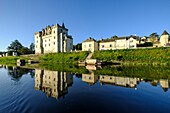 Frankreich, Maine et Loire, Loiretal, von der UNESCO zum Weltkulturerbe erklärt, Montsoreau, Schloss aus dem 15. Jahrhundert an der Loire