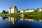 France, Maine et Loire, Loire Valley listed as World Heritage by UNESCO, Montsoreau, castle dated 15 th century along the Loire river