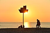 France, Seine Maritime, Le Havre, city rebuilt by Auguste Perret listed as World Heritage by UNESCO, the beach