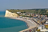 Frankreich, Somme, Mers les Bains, Badeort an der Küste des Ärmelkanals