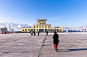 Mongolei, Westmongolei, Altaigebirge, Ölgii oder Ölgiy Flughafen