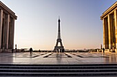France, Paris, area listed as World Heritage by UNESCO, Place du Trocadero and Eiffel Tower