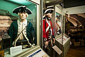 Canada, New Brunswick, Central New Brunswick, Oromocto, New Brunswick Military History Museum, 18th century Canadian uniforms