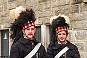 Canada, Nova Scotia, Halifax, Citadel Hill National Historic Site, soldier re-enactor guard, MR-CAN-18-02 and MR-CAN-18-03