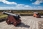 Canada, Nova Scotia, Louisbourg, Fortress of Louisbourg National Historic Park, cannons