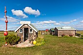 Canada, Prince Edward Island, Point Prim, bottle house display