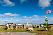 Canada, Prince Edward Island, Point Prim, bottle house display