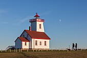 Canada, Prince Edward Island, Wood Islands, Wood Islands Lighthouse, sunset