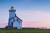 Canada, Prince Edward Island, Wood Islands, Wood Islands Lighthouse, dusk