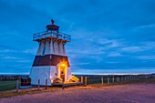 Kanada, Prince Edward Island, Tignish, Tignish Run Leuchtturm, Dämmerung