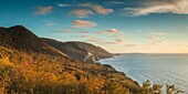 Canada, Nova Scotia, Cabot Trail, Cheticamp, Cape Breton Highlands National Park, coastal highway 6, dusk