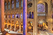 Frankreich, Paris, Weltkulturerbe der UNESCO, Stadtinsel, das Kirchenschiff der Kathedrale Notre-Dame