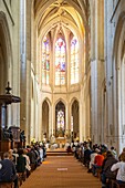 Frankreich, Paris, Saint-Gervais-Platz, Saint-Gervais-Kirche Saint-Protais