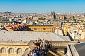 France, Paris, Pantheon, visit of the heights with Notre Dame cathedral