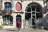 France, Calvados, Cote de Nacre, Douvres la Delivrande, Rouault Pharmacy, Art Nouveau ,and historical monument in the city center