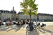 France, Gironde, Bordeaux, district a World Heritage Site by UNESCO, district of Saint Peter, the Richelieu pier and Cailhau gate