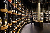 France, Gironde, Bordeaux, area listed as World Heritage by UNESCO, the City of Wine, designed by the architects of the XTU agency and the English scenography agency Casson Mann Limited, the shop offering the sale of one of the largest selection of wines in the world