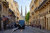Frankreich, Gironde, Bordeaux, von der UNESCO zum Weltkulturerbe erklärtes Gebiet, Rathausviertel, Pey Berland-Platz, Kathedrale Saint Andre