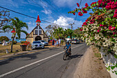 View of Notre-Dame Auxiliatrice de Cap Malheureux, Cap Malheureux, Mauritius, Indian Ocean, Africa