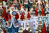 Santa Claus and Christmas decorations, Ho Chi Minh City, Vietnam, Indochina, Southeast Asia, Asia