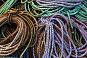 Rope detail, Craster, Northumberland, England, United Kingdom, Europe